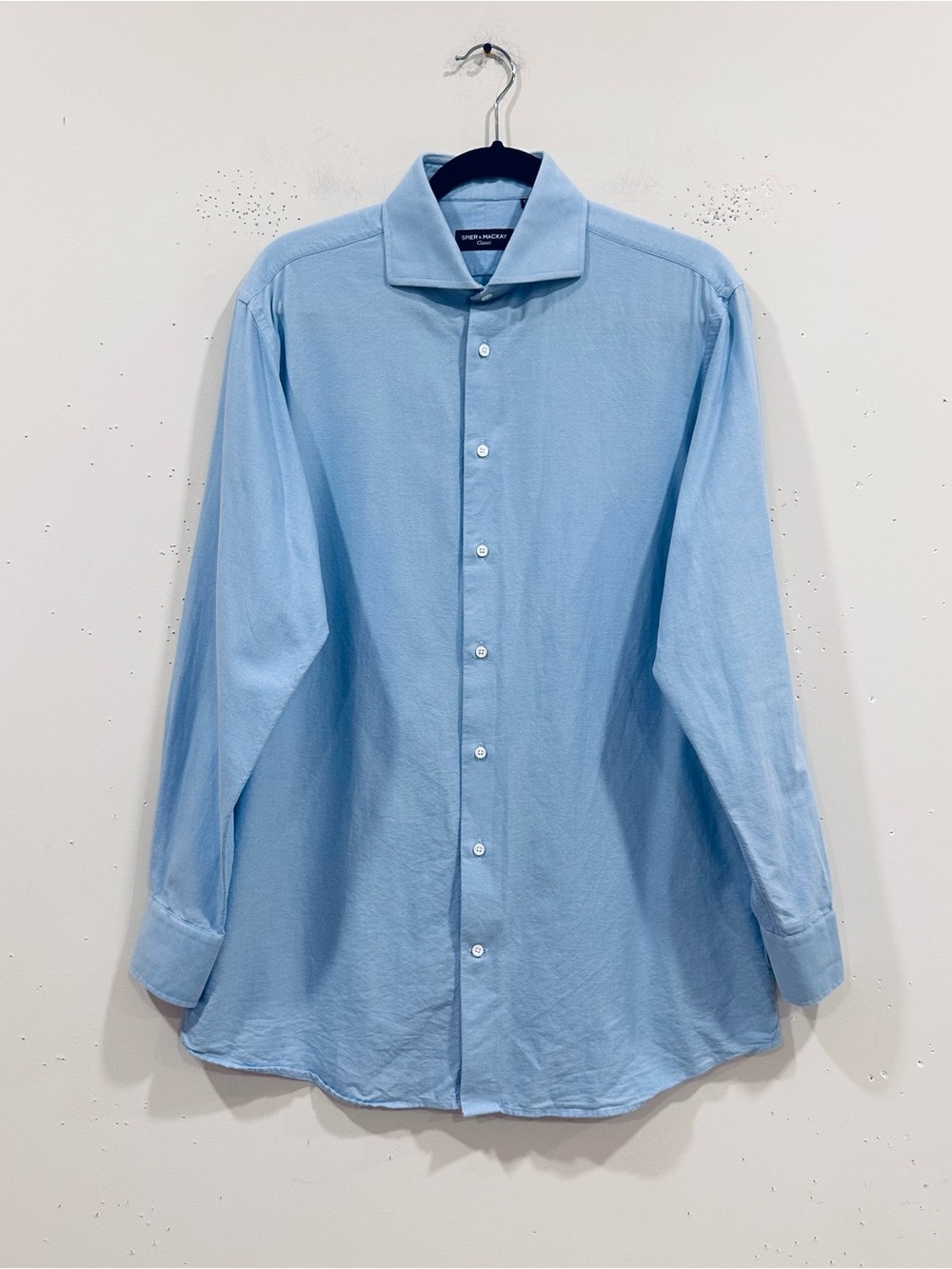 Spier & Mackay Classic Dress Shirt Sky Blue 100% Premium Cotton Men's 15.5 33